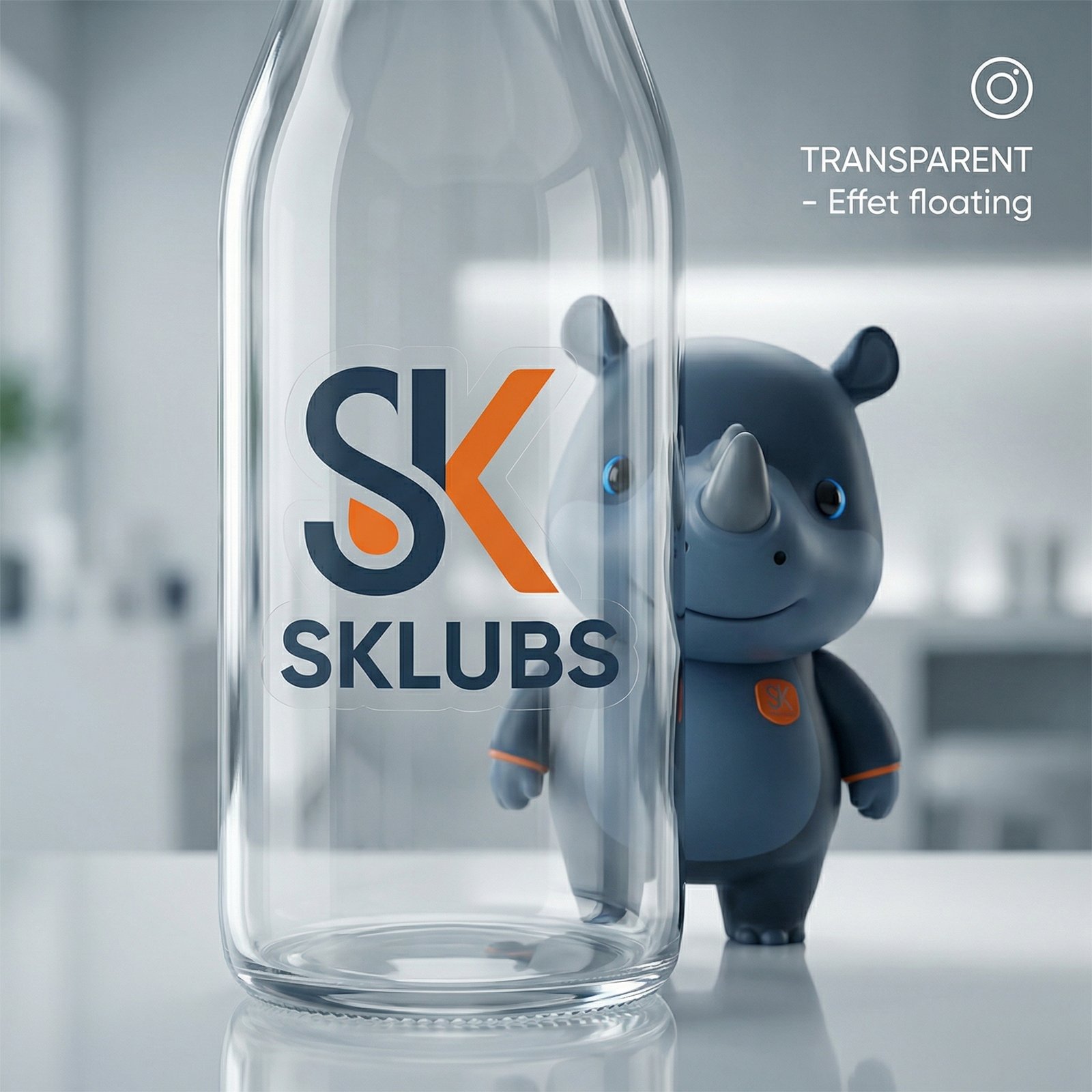 Sticker transparent - Effet floating