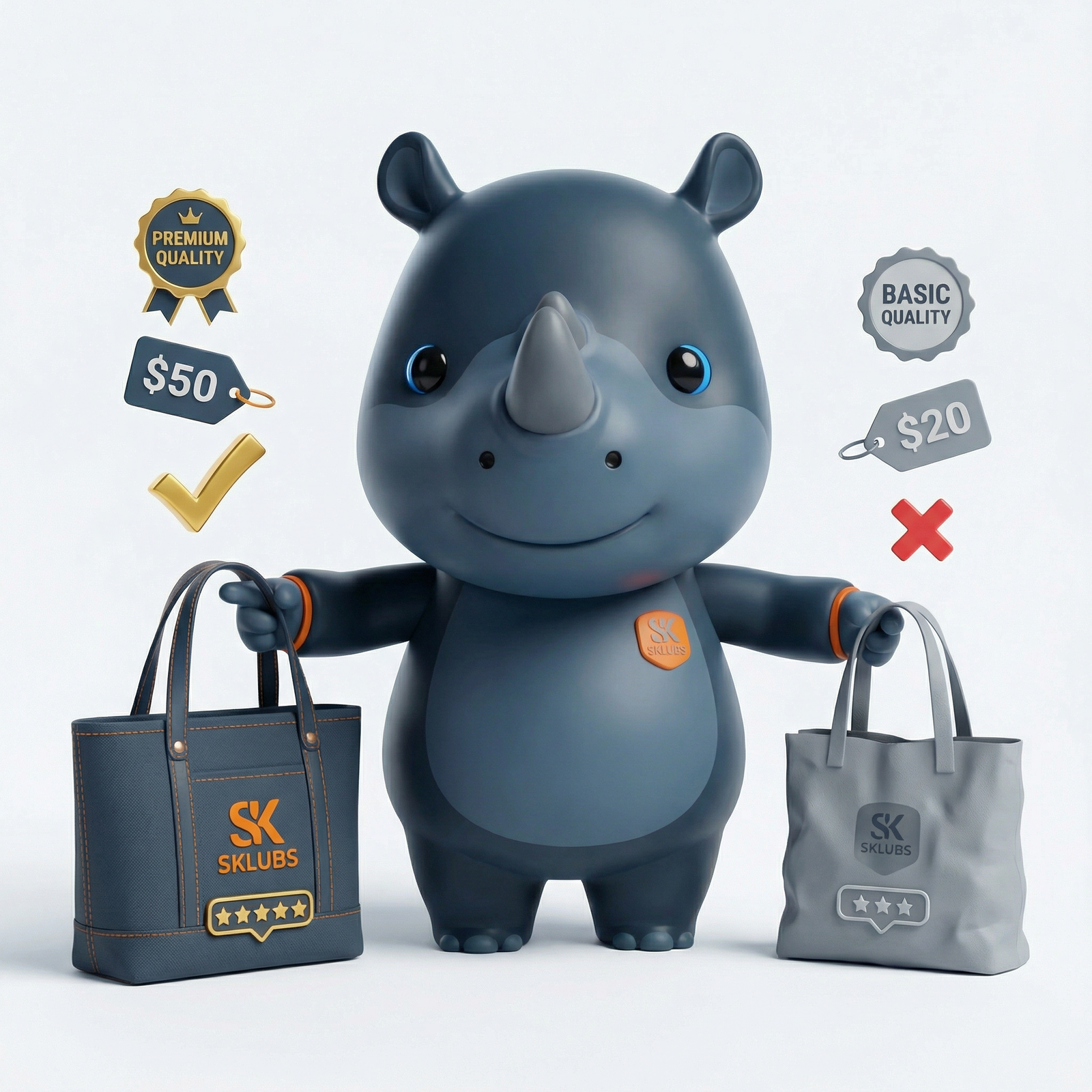 Comparatif options tote bags personnalisés - SKLUBS